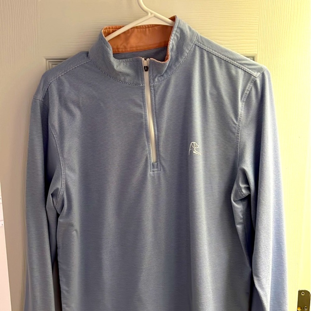 Rhoback 1/4 Zip Striped Pullover Sweater Size Small Q-zip South Korea